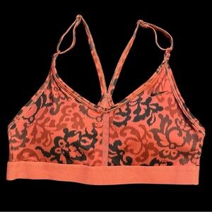 NWT Nike orange trance sports bra sz S